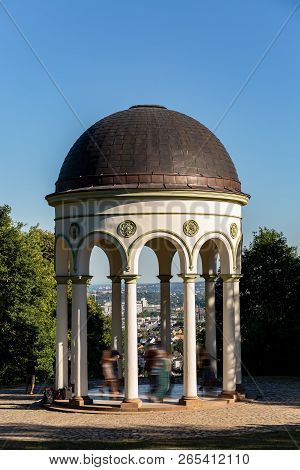 Wiesbaden, Neroberg, Germany, July 1st 2018, The Nerobergtempel On The Hill Neroberg Over Wiesbaden 