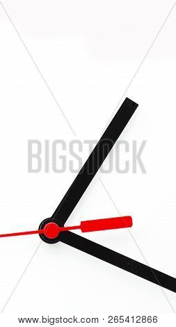 Clock In The White Background