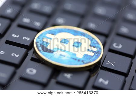 In The Keyboard Of A Computer The  Bitcoin