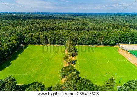 Aerial View From The Sport Center Of Horst Of The Netherlands During The Training Of The Paok Team