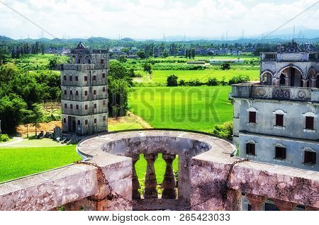 The Historic Buildings Of Kaiping Diaolou In Zili Village In Kaiping China In Guangdong Province On 