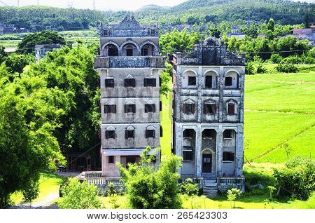 The Historic Buildings Of Kaiping Diaolou In Zili Village In Kaiping China In Guangdong Province On 