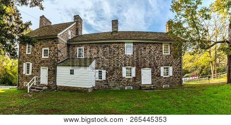 New Hope, Pennsylvania - October 16: The Historic Thompson Neely House Used As A Military Hospital D