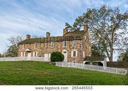 New Hope, Pennsylvania - October 16: The Historic Thompson Neely House Used As A Military Hospital D