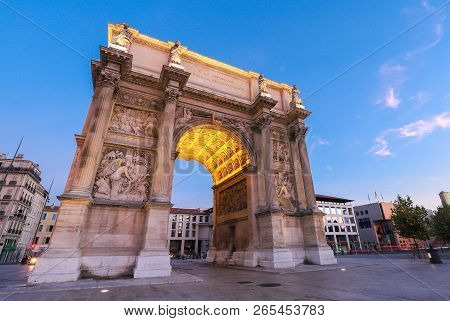 Porte Royale - Triumphal Arch In Marseille, France. Constructed In 1784 - 1839