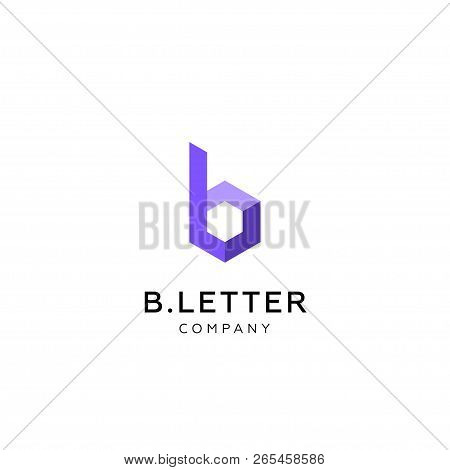 Letter B Vector Logo Design Template For Corporate Identity. Decorative Letter B Icon Template Layou