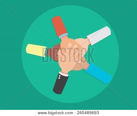Flat Collaboration Five Hand With Partner
Work Together