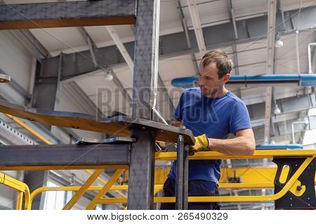 Roshchinsky, Russia - June 21, 2018: Plant For The Production Of Agricultural Machinery. Workers Mak
