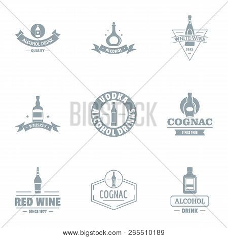 Vino Logo Set. Simple Set Of 9 Vino Logo For Web Isolated On White Background