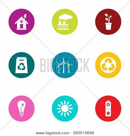 Green Shelter Icons Set. Flat Set Of 9 Green Shelter Icons For Web Isolated On White Background