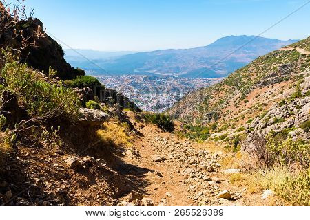 Hiking In Morocco's Rif Mountains Under Chefchaouen City, Morocco, Africa