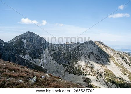 View To Pachola And Spalena Mountain Peak From Lucne Sedlo Between Banikov And Hruba Kopa Mountain P