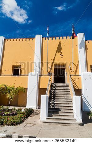 Bullet Holes At The Former La Moncada Baracks, Important Place Of Cuban History, Santiago De Cuba