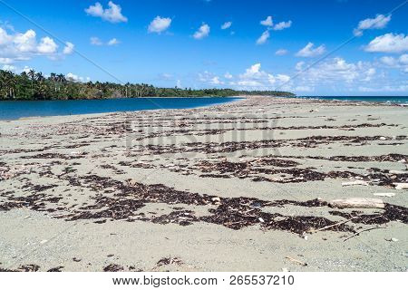 Beach At The Mouth Of Rio Toa River Near Baracoa, Cuba