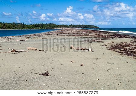 Beach At The Mouth Of Rio Toa River Near Baracoa, Cuba