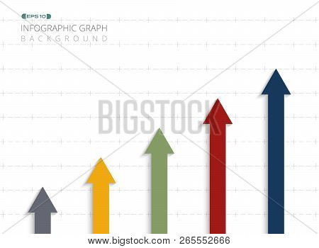 Abstract Of Colorful Infographic Arrow Business Growth Background, Vextor Eps10