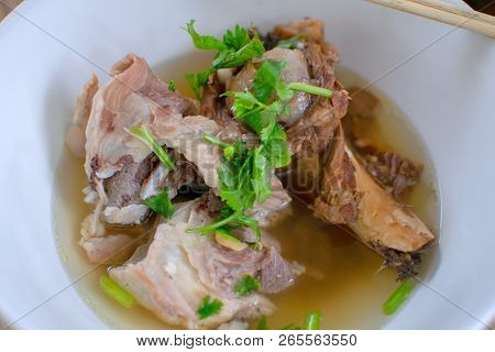 Boil Soup With Large Pork Bone Restaurant, Cuisine, Thai, Soup, Large, Pot, Sweet, Meal, Asia
