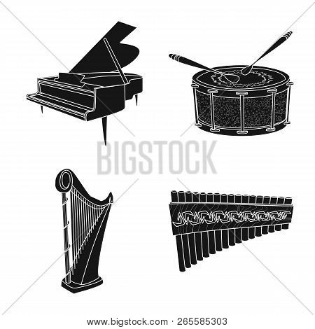 Isolated Object Of Music And Tune Logo. Collection Of Music And Tool Vector Icon For Stock.