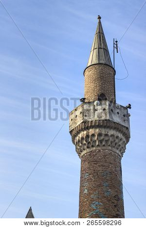 Ineffective Interference For 500 Years Old Masony Mosque Minaret In Local Places Of Turkey