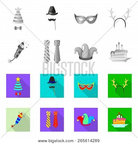 Vector Design Of Party And Birthday Sign. Set Of Party And Celebration Stock Vector Illustration.