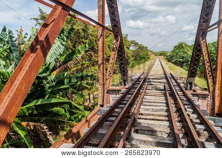 Railway Bridge Over Ay River In Valle De Los Ingenios Valley Near Trinidad, Cuba