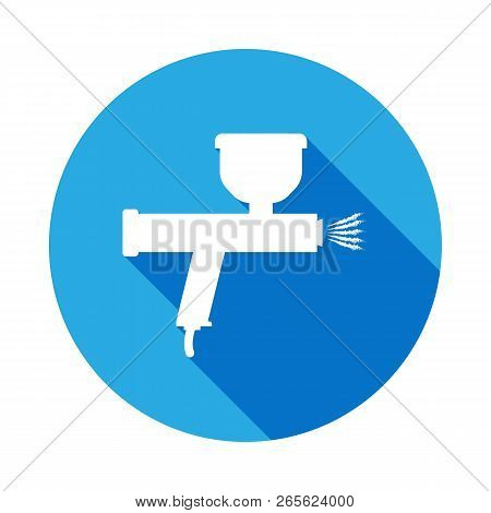 Spray Icon With Long Shadow. Elements Of Constraction Icon With Long Shadow. Signs And Symbols Colle