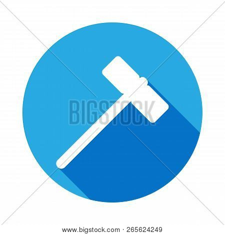 Hammer Icon With Long Shadow. Elements Of Constraction Icon With Long Shadow. Signs And Symbols Coll