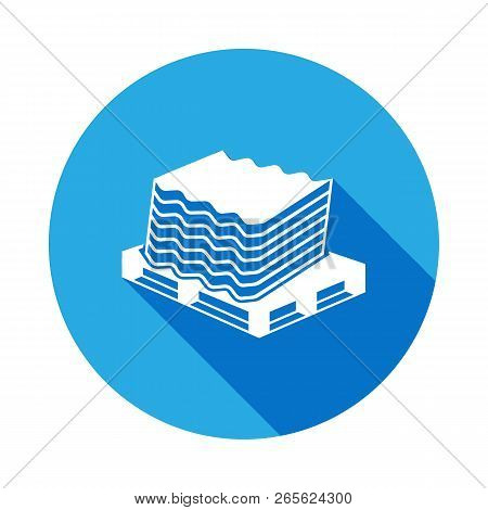 Slate Icon With Long Shadow. Elements Of Constraction Icon With Long Shadow. Signs And Symbols Colle