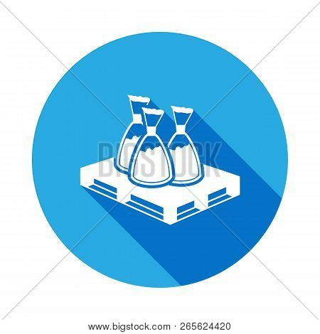 Construction Sand Icon With Long Shadow. Elements Of Constraction Icon With Long Shadow. Signs And S