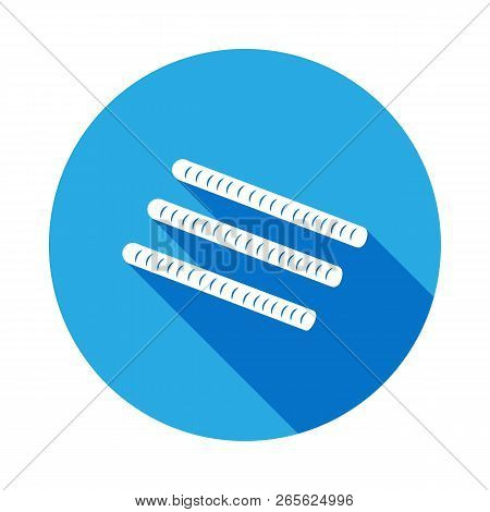 Armature Icon With Long Shadow. Elements Of Constraction Icon With Long Shadow. Signs And Symbols Co