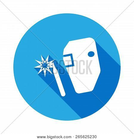 Welding Icon With Long Shadow. Elements Of Constraction Icon With Long Shadow. Signs And Symbols Col