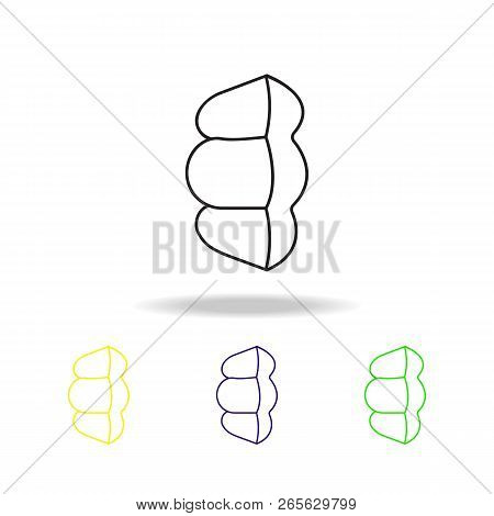 Pasta Sink Multicolored Outline Icons. Spaghetti Element Multicolored Outline Icons. Cuisine Sign, O