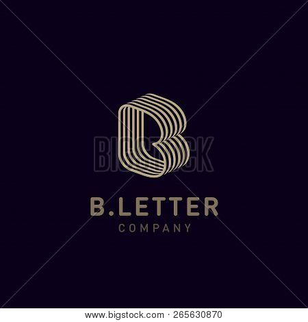 Letter B Vector Logo Design Template For Corporate Identity. Decorative Letter B Icon Template Layou