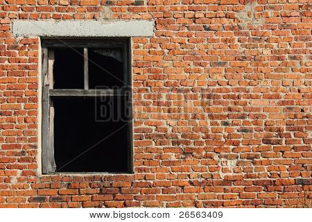Old Brick Wall mit Fenster