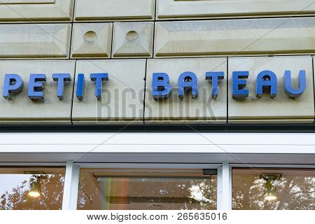 Wiesbaden, Germany - June 03 2018: Poco Logo On A Facade. Petit Bateau Is A French Brand Of Baby And