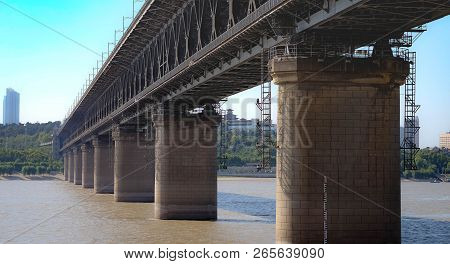 Panorama View From The Shoal Of Yangtze River.