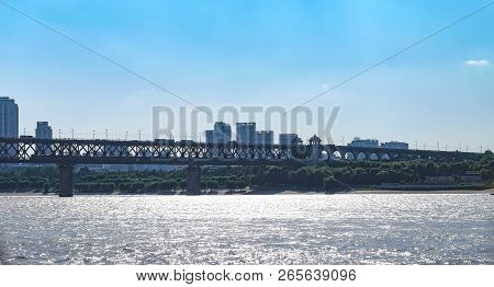Panorama View From The Shoal Of Yangtze River.