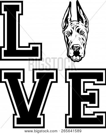 Animal Dog Great Dane 6Tygy Headface.eps
