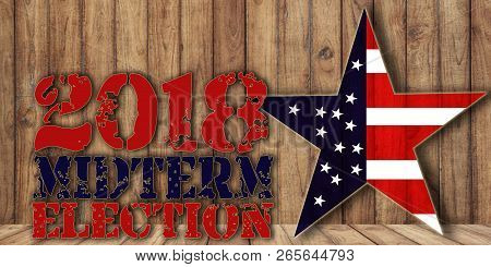 Midterm Election 6Th November Text On Wooden Background