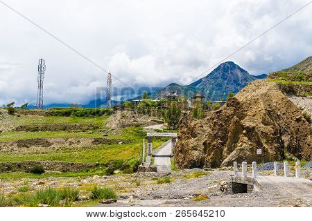 Traditional Architecture And Entrance Gate To Manang Village, Annapurna Conservation Area, Nepal