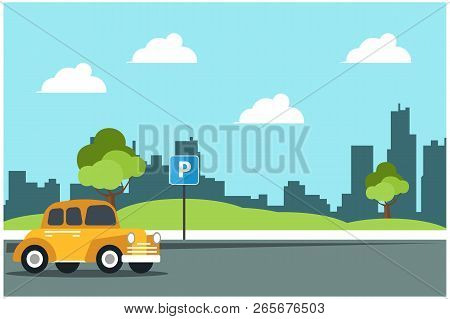 Illustration Of Activities In The Park During The Day, Vector Illustration
