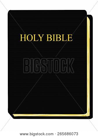 Holy Bibble God Faith Spiritual Black Cover Heaven Illustration