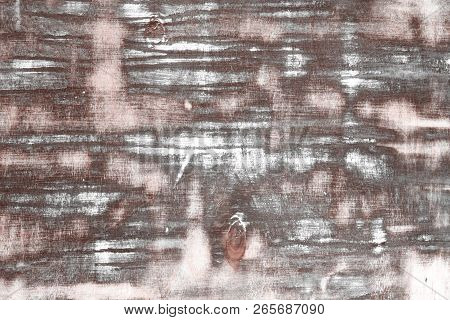 Fantastic Red Creative Texture Of Wooden Panel With Large Cleared Spots - Abstract Photo Background