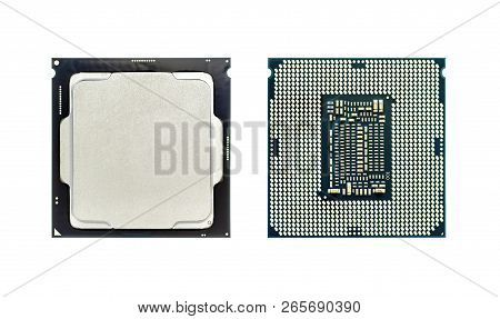 Central Processing Unit Chip.cpu Isolated On White