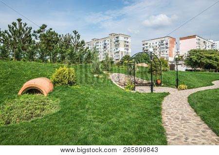 Georgian Square In Yuzhny City, Ukraine