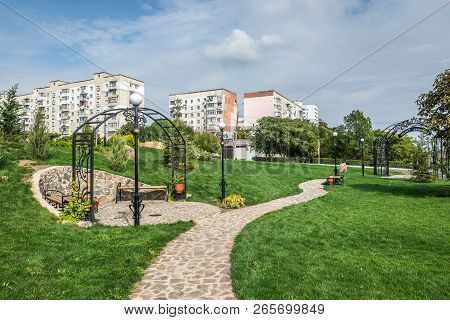 Georgian Square In Yuzhny City, Ukraine