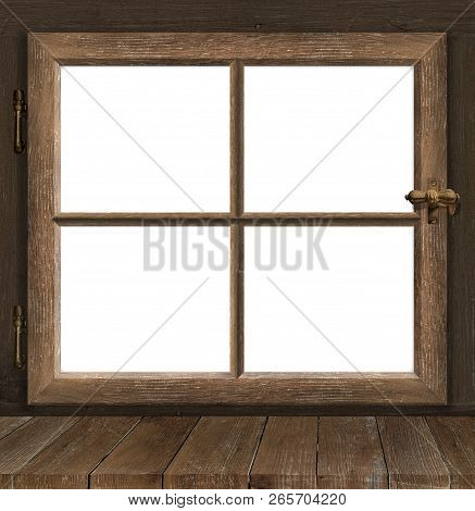 Window Old Wood Window Frame Sprouts Vintage White
