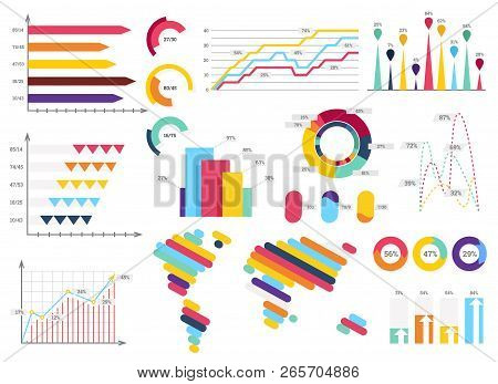 Set Elements Of Infographics. Info Bars, Graphycs.