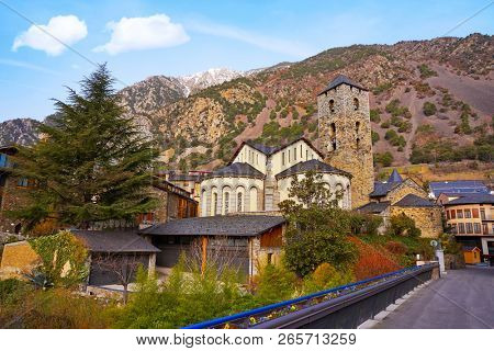 Sant Esteve church in Andorra la Vella at Pyrenees