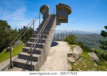 Mirador del Fitu viewpoint Fito in Asturias of Spain
